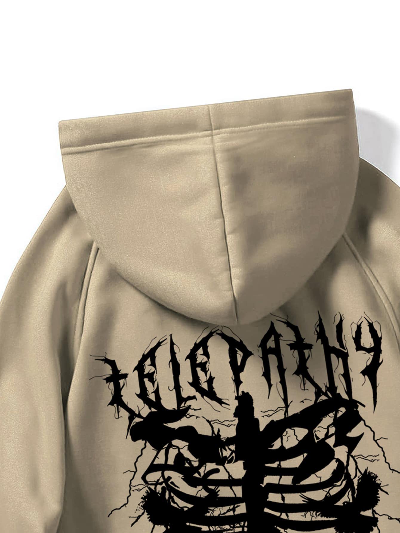 Floerns Men's Graphic Print Long Sleeve Drawstring Hoodie Pullover Sweatshirt