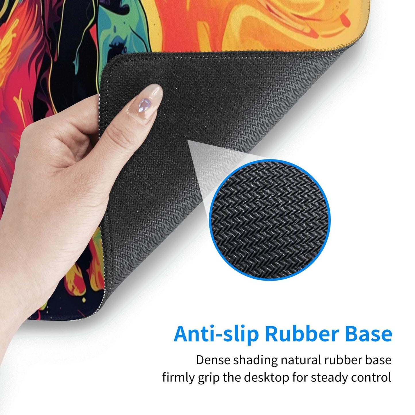 Japanese Mouse Pad, Large Japanese Desk Mat, XL Anime Gaming Keyboard Mat, Non-Slip Rubber Base, Big Extended Desk Protector for Home Office, 31.5”x11.8”