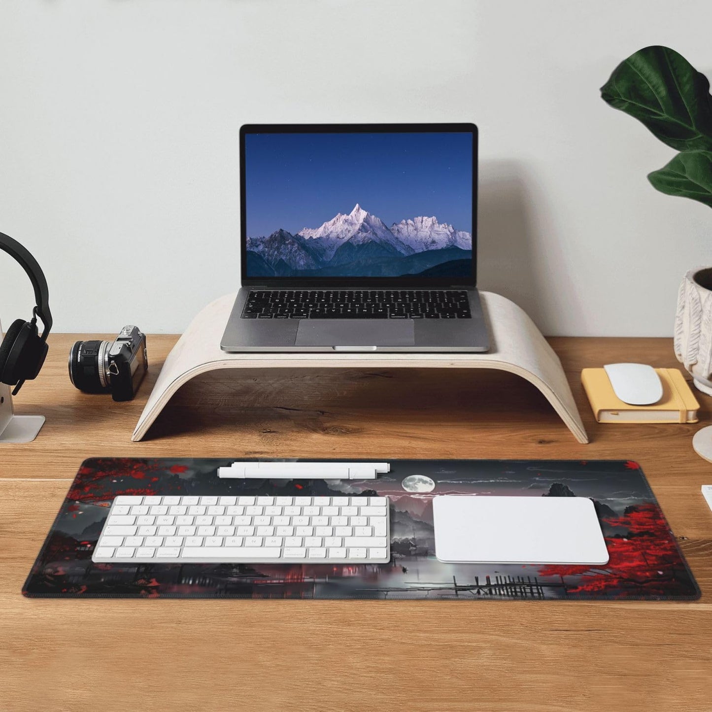 Japanese Mouse Pad, Large Japanese Desk Mat, XL Anime Gaming Keyboard Mat, Non-Slip Rubber Base, Big Extended Desk Protector for Home Office, 31.5”x11.8”