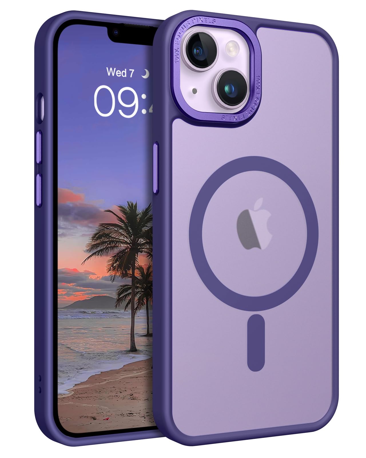 BENTOBEN Magnetic for iPhone 13 Case & iPhone 14 Case [Compatible with Magsafe] Translucent Matte Phone Case iPhone 13/14 Slim Fit Shockproof Women Men Protective Cover for iPhone 13/14 6.1", Hot Pink