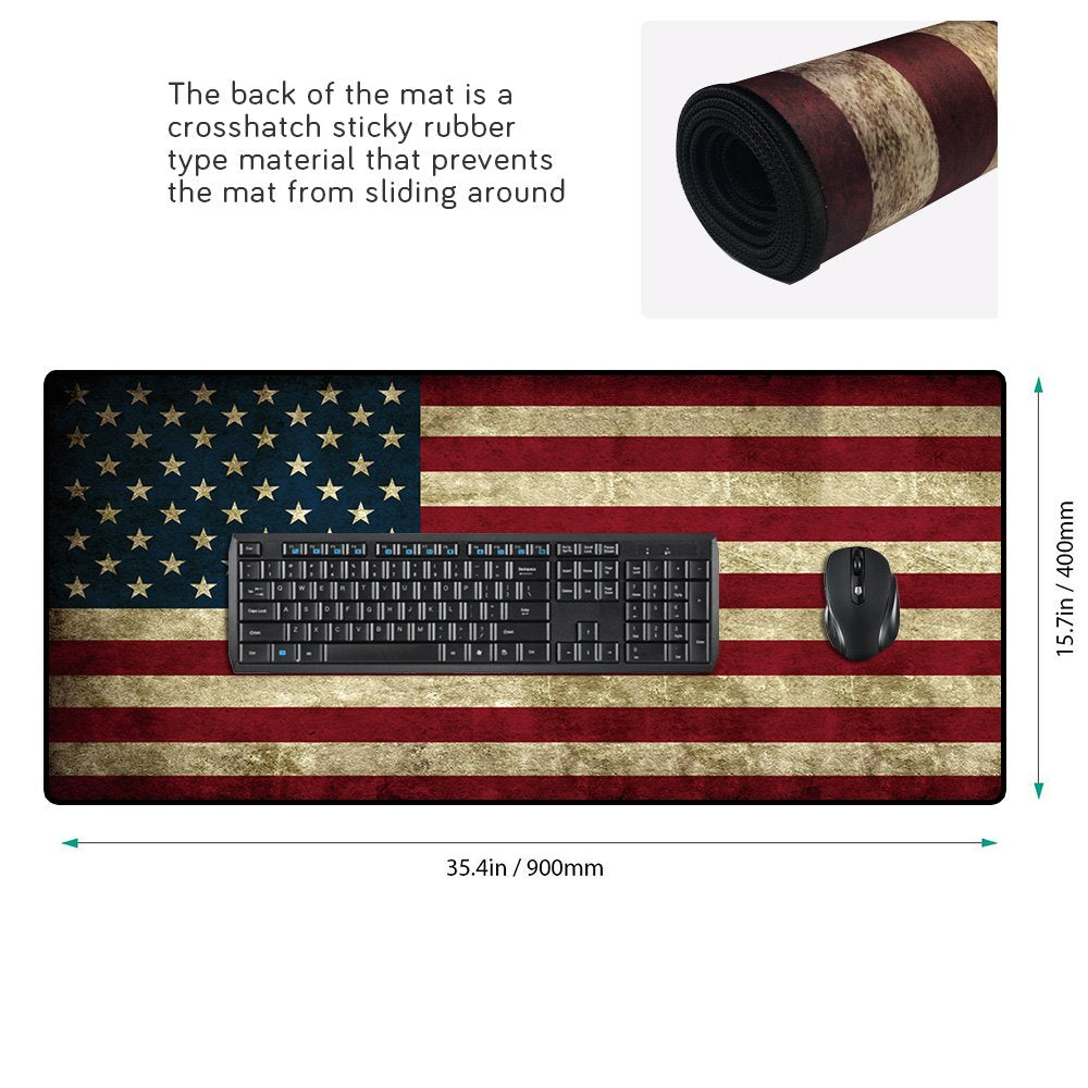 XXL Professional Large Mouse Pad & Computer Game Mouse Mat (35.4x15.7x0.1IN, Map) (90 * 40 Map)