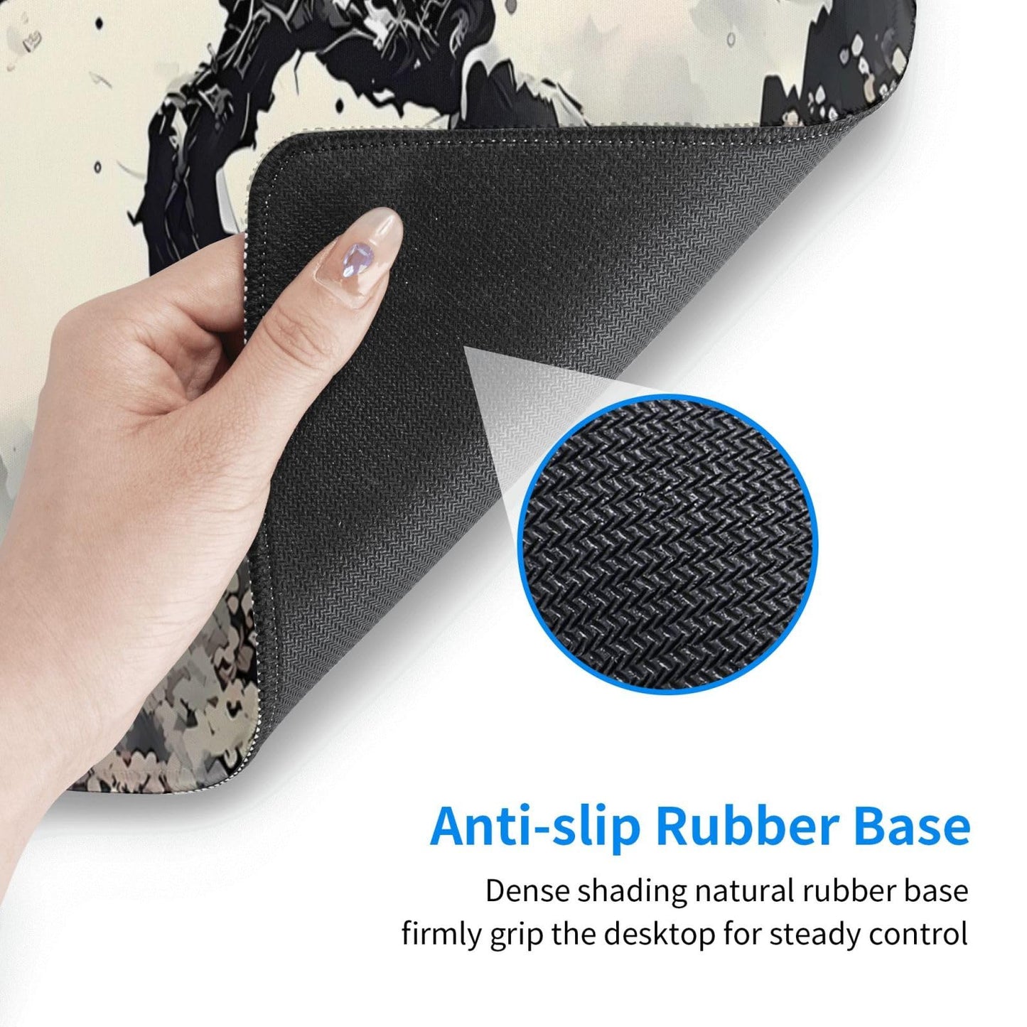 Japanese Mouse Pad, Large Japanese Desk Mat, XL Anime Gaming Keyboard Mat, Non-Slip Rubber Base, Big Extended Desk Protector for Home Office, 31.5”x11.8”