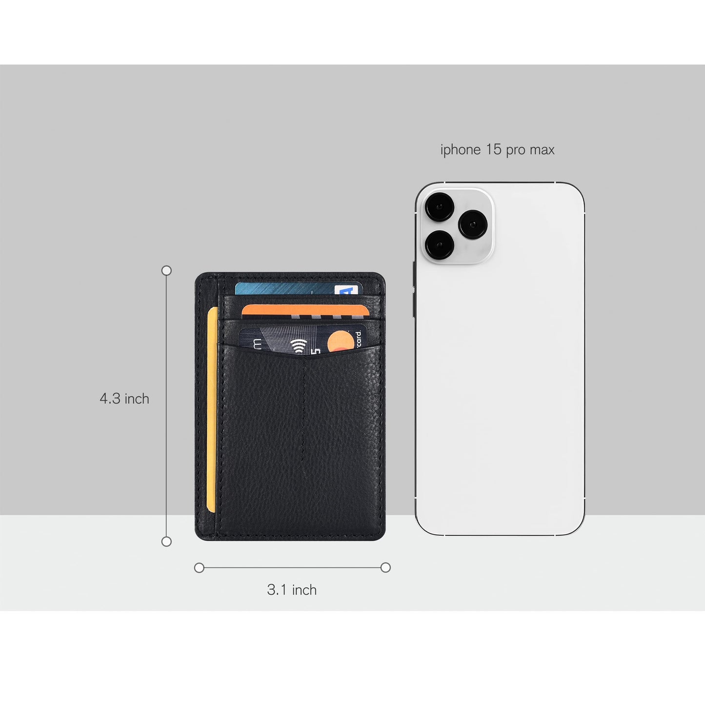 Leather Minimalist Wallet for Men & Women RFID Front Pocket Leather Card Holder Wallets