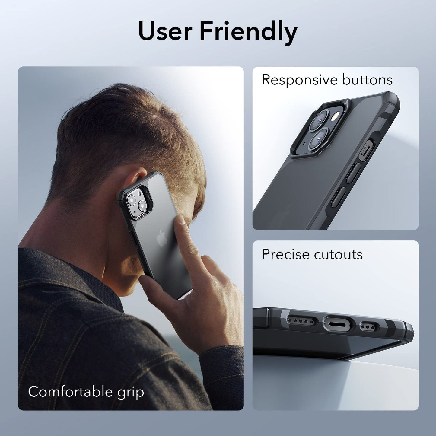 ESR Air Armor Case, Compatible with iPhone 13 Pro Max Case, Military-Grade Drop Protection, Shock-Absorbing Corners, Yellowing-Resistant Hard Back, Scratch Resistant, Clear