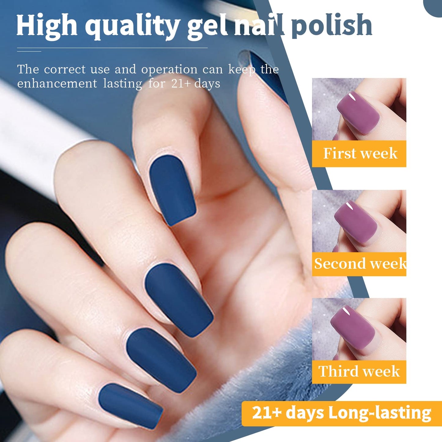 JODSONE 23 PCS Gel Nail Polish Kit with U V Light Popular Color with Durable Base Coat Matte Glossy Top Coat