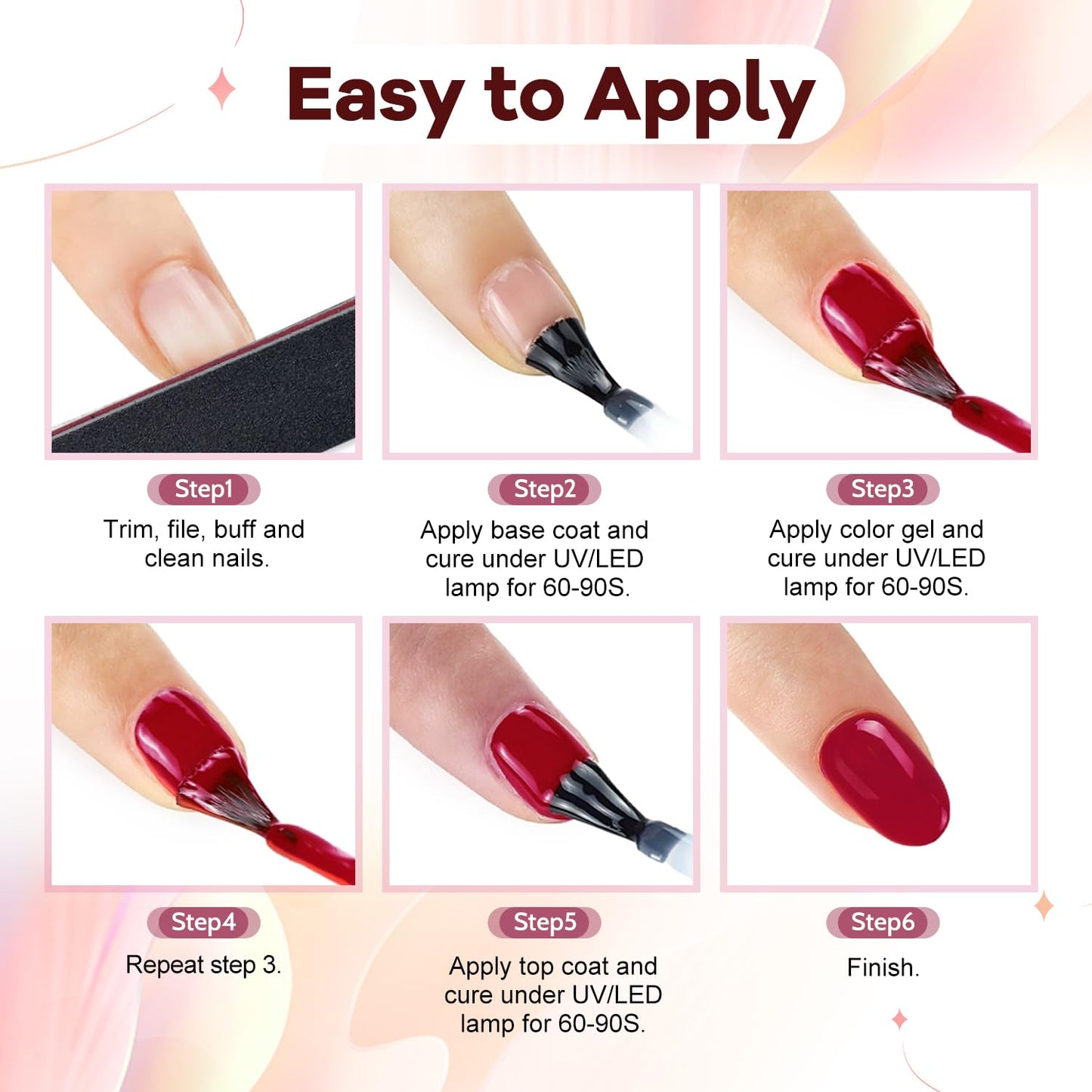 JODSONE 23 PCS Gel Nail Polish Kit with U V Light Popular Color with Durable Base Coat Matte Glossy Top Coat