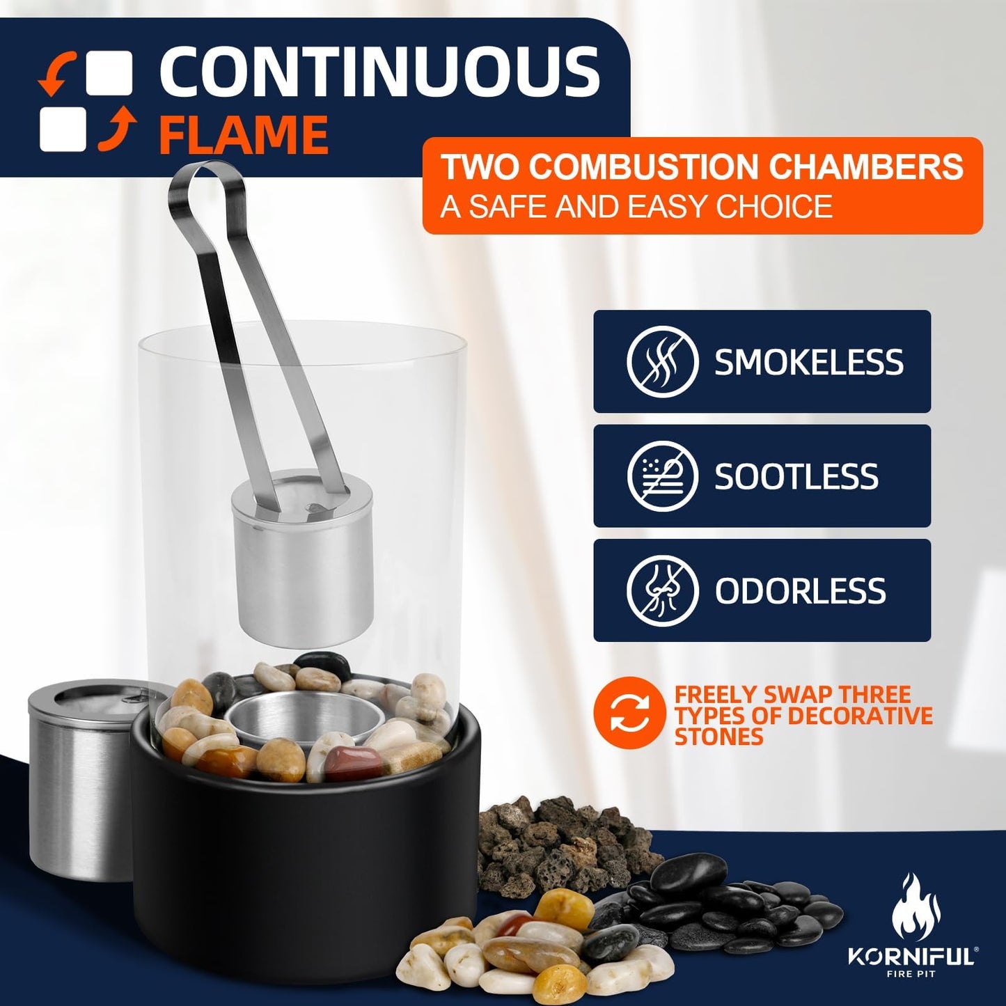 2024 New Tabletop Fire Pit,Woodgrain Portable Table Top Firepit Outdoor Indoor Table top Fireplace Smores Maker for Family Dinner Party Patio Balcony Backyard Housewarming Table Decor