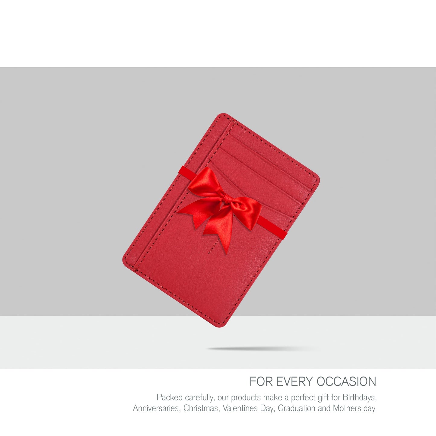 Leather Minimalist Wallet for Men & Women RFID Front Pocket Leather Card Holder Wallets