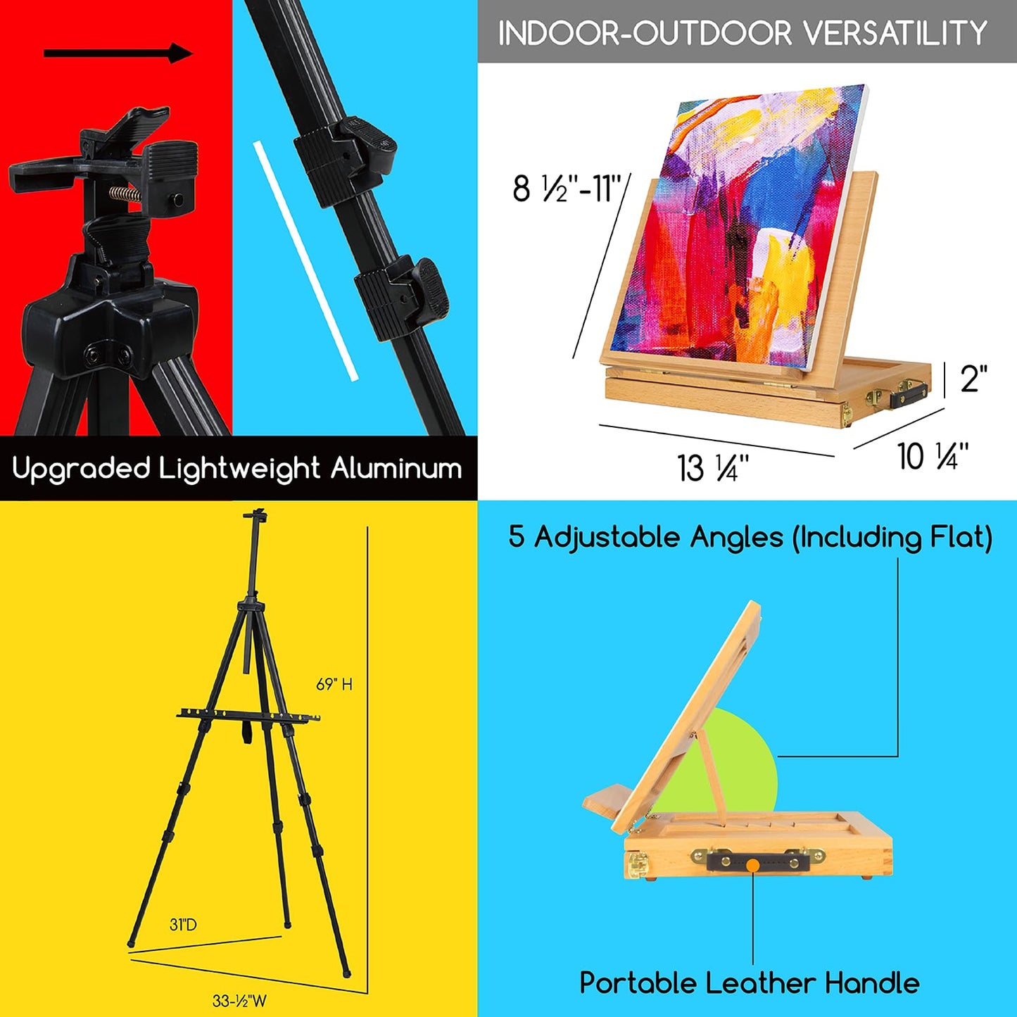 MEEDEN 149PCS Art Supplies with French Easel, All-in-one Painting Set for Artists Beginners