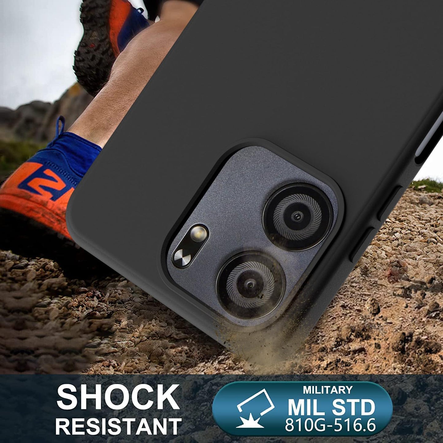 for BLU View 5 Case with Tempered Glass Screen Protector Slim Full-Body Silicone Bumpers Anti-Scratch Shockproof Protective phone Case Cover for BLU View 5(black)