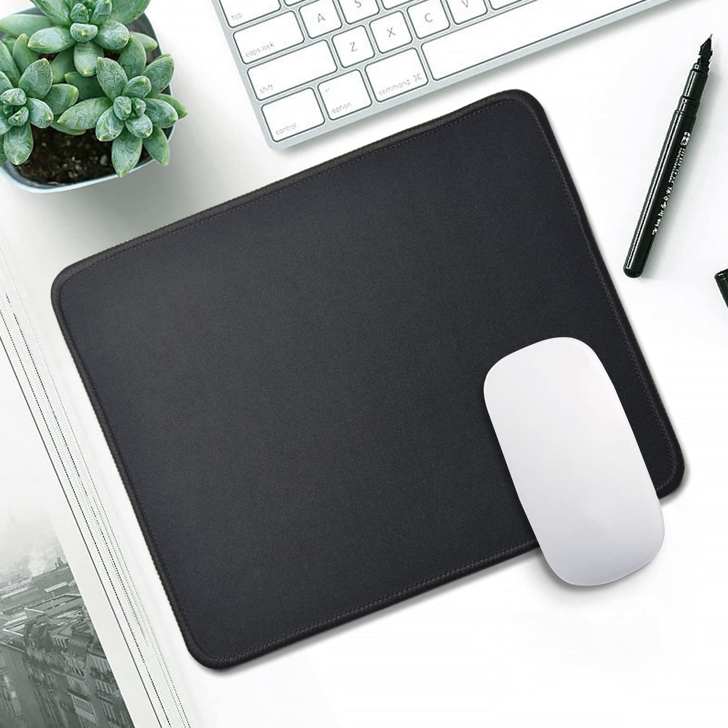 Zhithink 11 Pcs Computer Mouse Pad,Non-Slip Rubber Base and Textured Stitched Edge Mousepads,Mouse Pad Pack for Office and Home,10.2x8.2 Inches, 3 mm Thickness