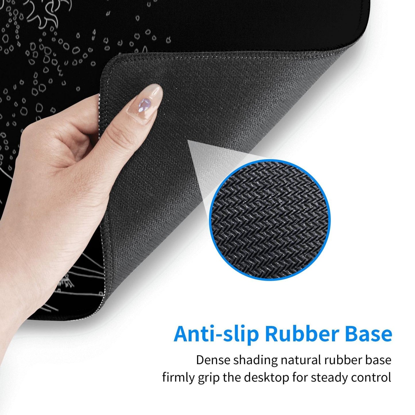 Japanese Mouse Pad, Large Japanese Desk Mat, XL Anime Gaming Keyboard Mat, Non-Slip Rubber Base, Big Extended Desk Protector for Home Office, 31.5”x11.8”