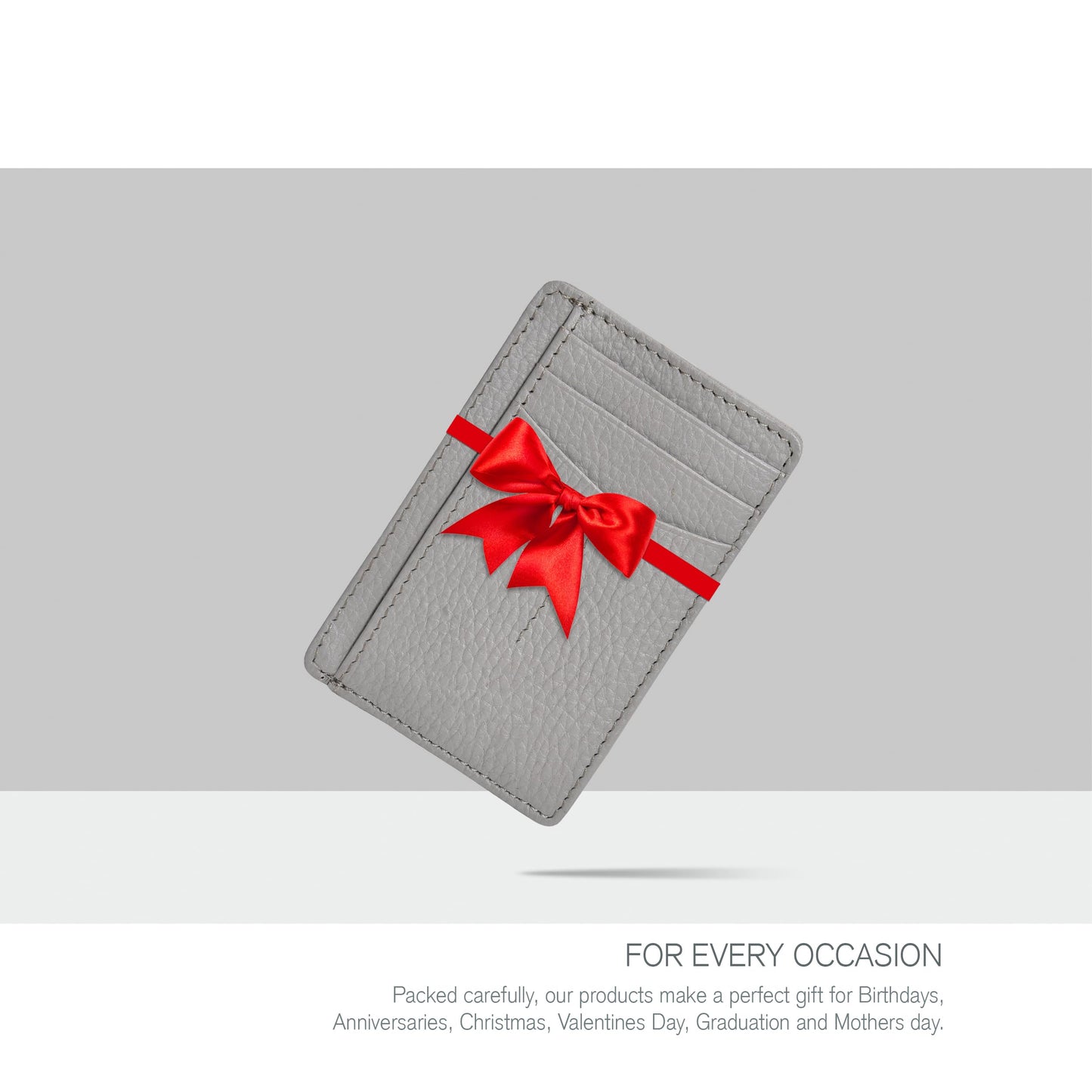 Leather Minimalist Wallet for Men & Women RFID Front Pocket Leather Card Holder Wallets