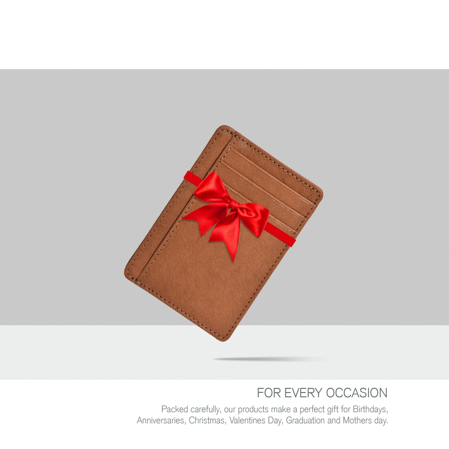 Leather Minimalist Wallet for Men & Women RFID Front Pocket Leather Card Holder Wallets