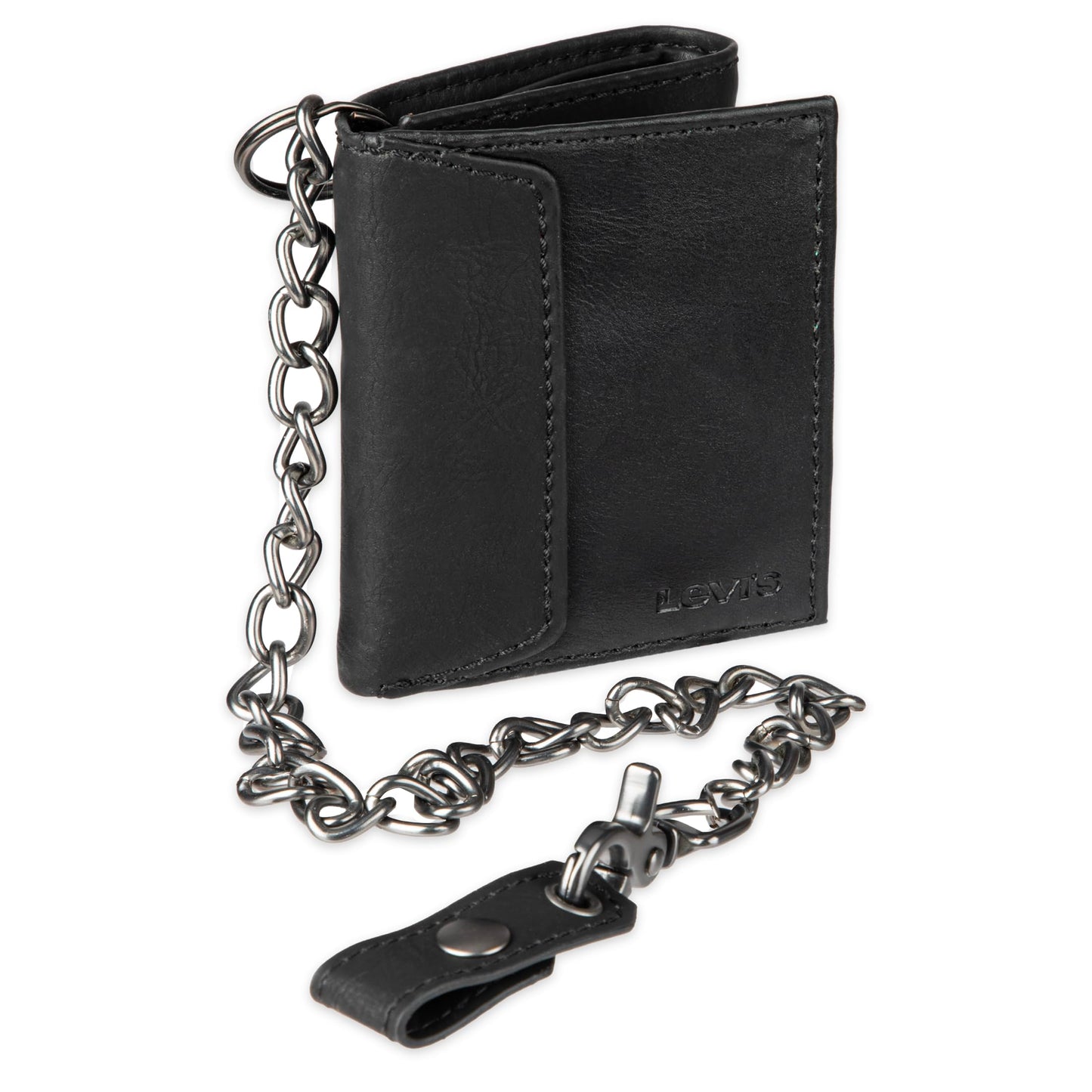 Levi's Men's Trifold Wallet-Sleek and Slim Includes Id Window and Credit Card Holder, Brown Stitch, One Size
