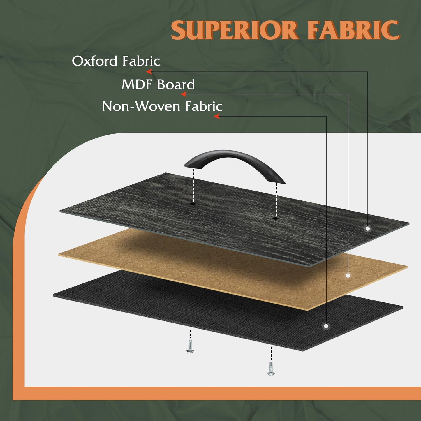 WLIVE Nightstand, 2 Drawer Dresser for Bedroom, Small Dresser with 2 Drawers, Bedside Furniture, Night Stand, End Table with Fabric Bins for Bedroom, Closet, Entryway, College Dorm, Dark Grey