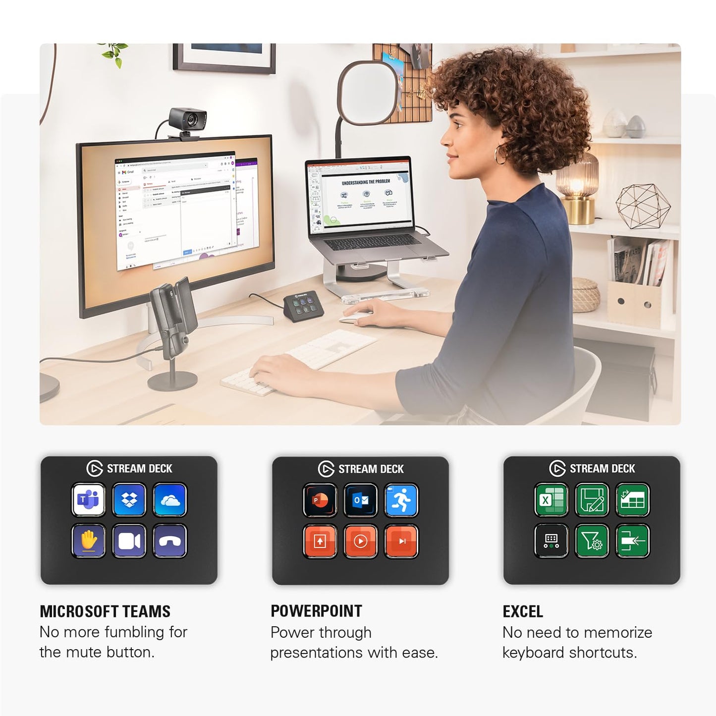 Elgato Stream Deck Mini – Control Zoom, Teams, PowerPoint, MS Office and More, Boost Productivity with Seamless Integration for Daily Apps, Set Up Shortcuts Easily, Compatible with Mac and PC