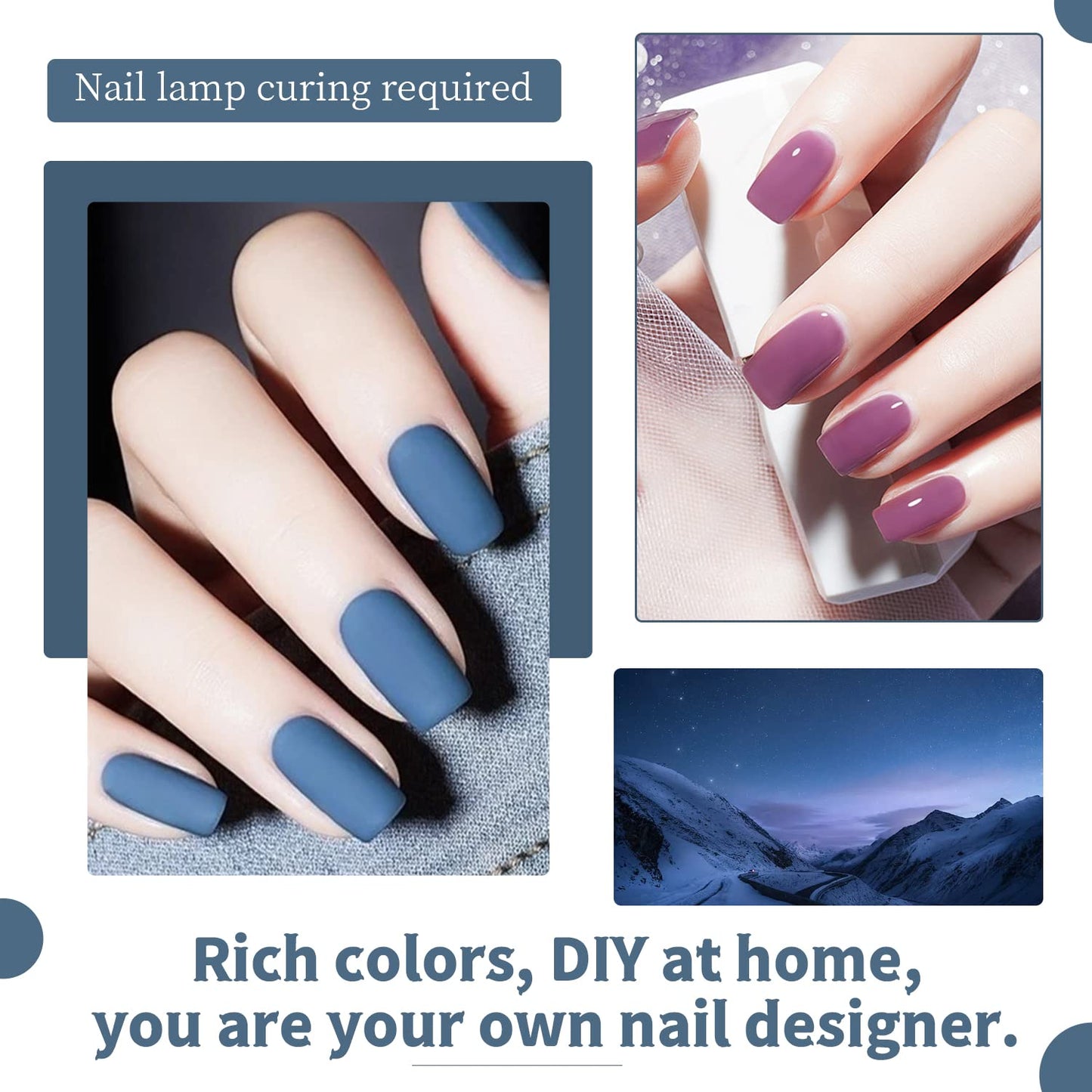 JODSONE 23 PCS Gel Nail Polish Kit with U V Light Popular Color with Durable Base Coat Matte Glossy Top Coat