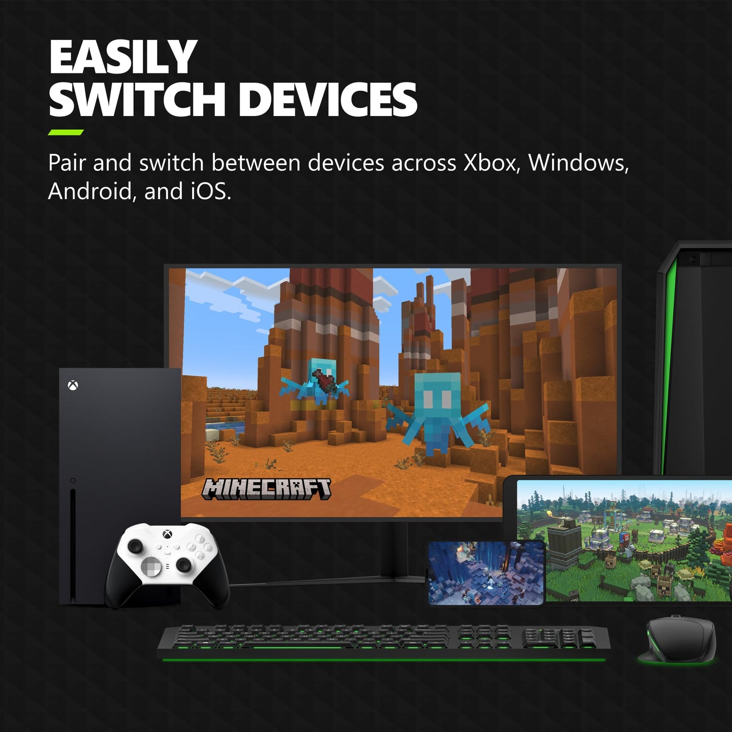 Xbox Elite Series 2 Core Wireless Gaming Controller – Black – Xbox Series X|S, Xbox One, Windows PC, Android, and iOS