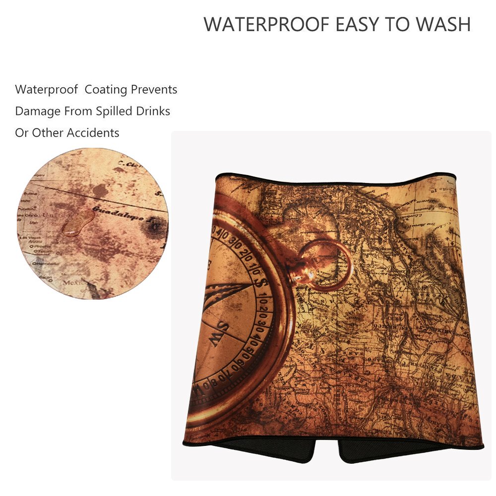 XXL Professional Large Mouse Pad & Computer Game Mouse Mat (35.4x15.7x0.1IN, Map) (90 * 40 Map)