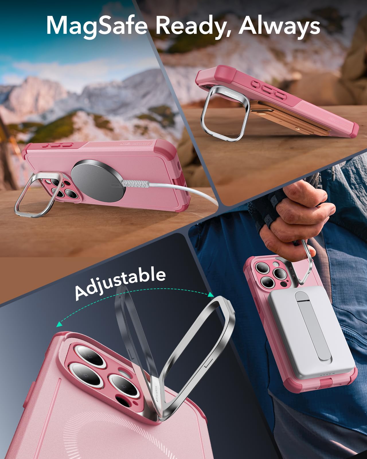 ESR Air Armor Case, Compatible with iPhone 13 Pro Max Case, Military-Grade Drop Protection, Shock-Absorbing Corners, Yellowing-Resistant Hard Back, Scratch Resistant, Clear