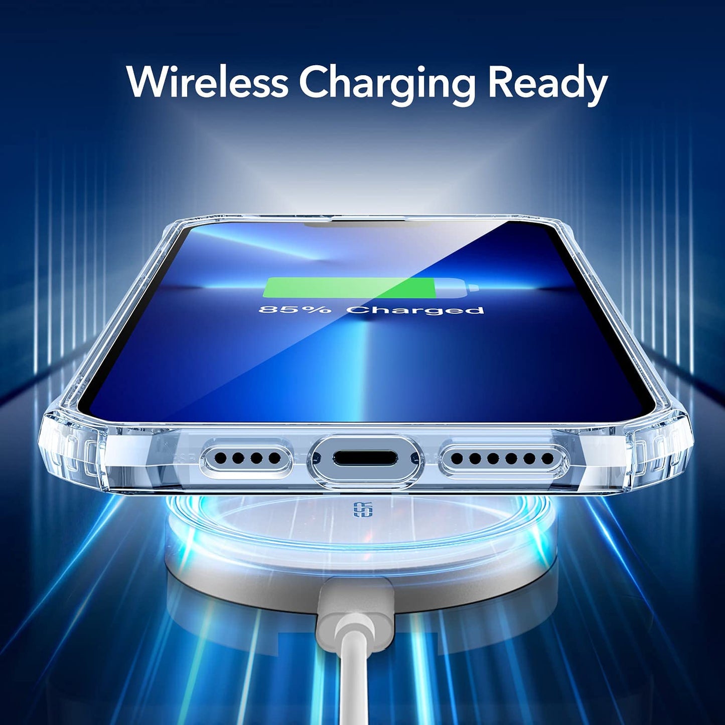 ESR Air Armor Case, Compatible with iPhone 13 Pro Max Case, Military-Grade Drop Protection, Shock-Absorbing Corners, Yellowing-Resistant Hard Back, Scratch Resistant, Clear