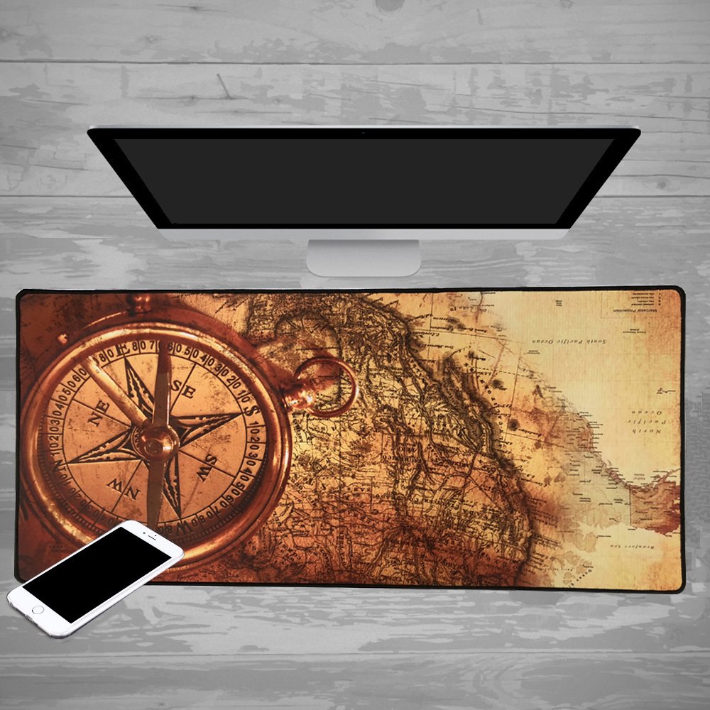 XXL Professional Large Mouse Pad & Computer Game Mouse Mat (35.4x15.7x0.1IN, Map) (90 * 40 Map)