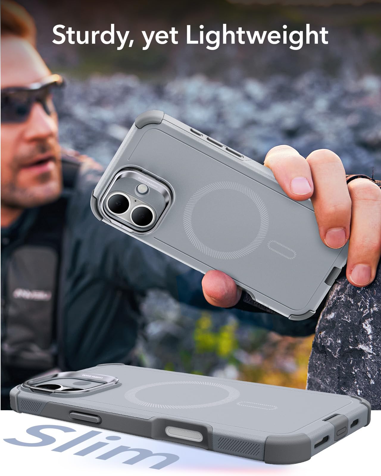 ESR Air Armor Case, Compatible with iPhone 13 Pro Max Case, Military-Grade Drop Protection, Shock-Absorbing Corners, Yellowing-Resistant Hard Back, Scratch Resistant, Clear