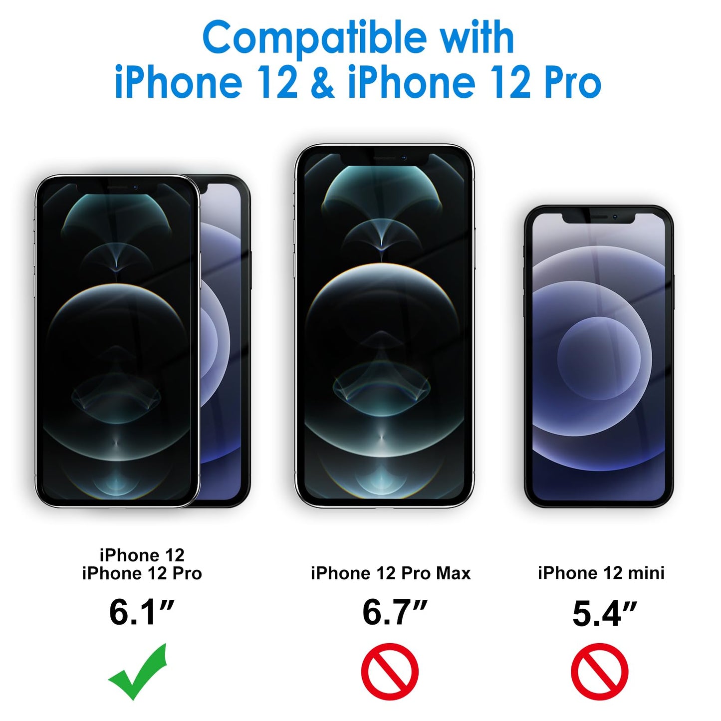 JETech Case for iPhone 12/12 Pro 6.1-Inch, Non-Yellowing Shockproof Phone Bumper Cover, Anti-Scratch Clear Back (HD Clear)