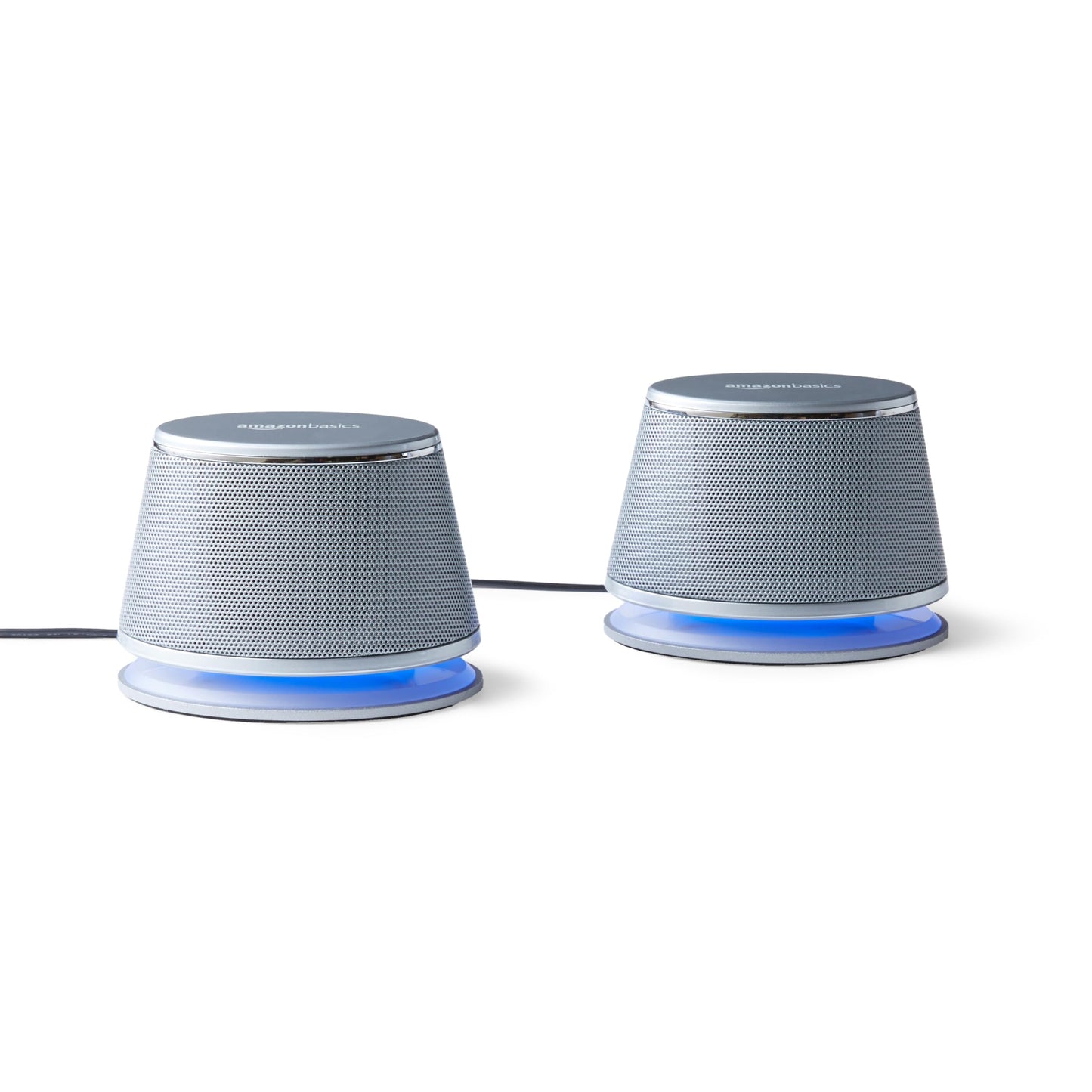 Amazon Basics Stereo 2.0 Speakers for PC or Laptop, 3.5mm Aux input, USB-Powered, 1 Pair, Black