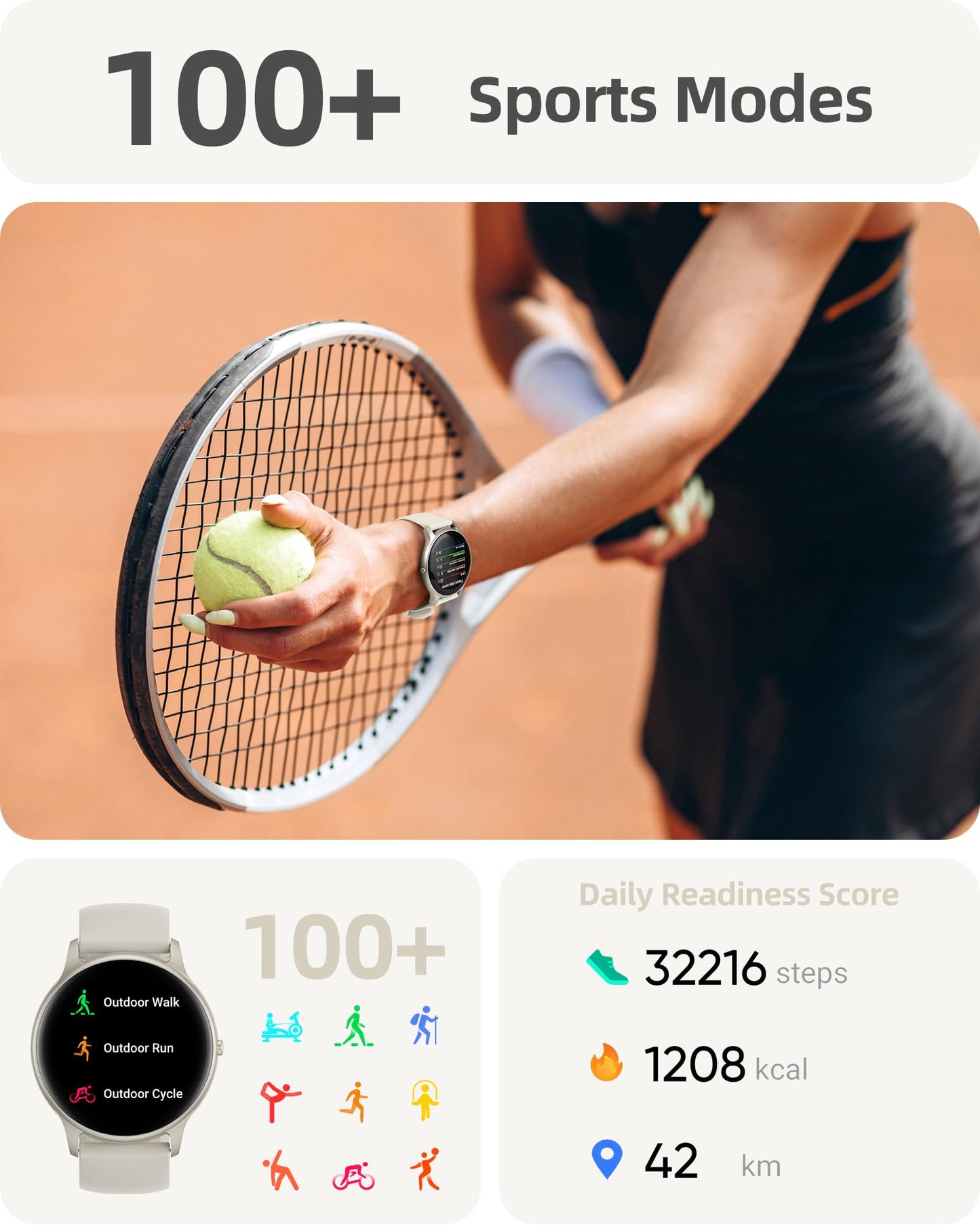 Parsonver Smart Watch for Men Women(Answer/Make Calls), HD Screen Fitness Tracker IP68 Waterproof 100+ Sport Modes, Heart Rate Sleep Monitor, Pedometer, Smartwatch for Android Phones/iPhone Compatible
