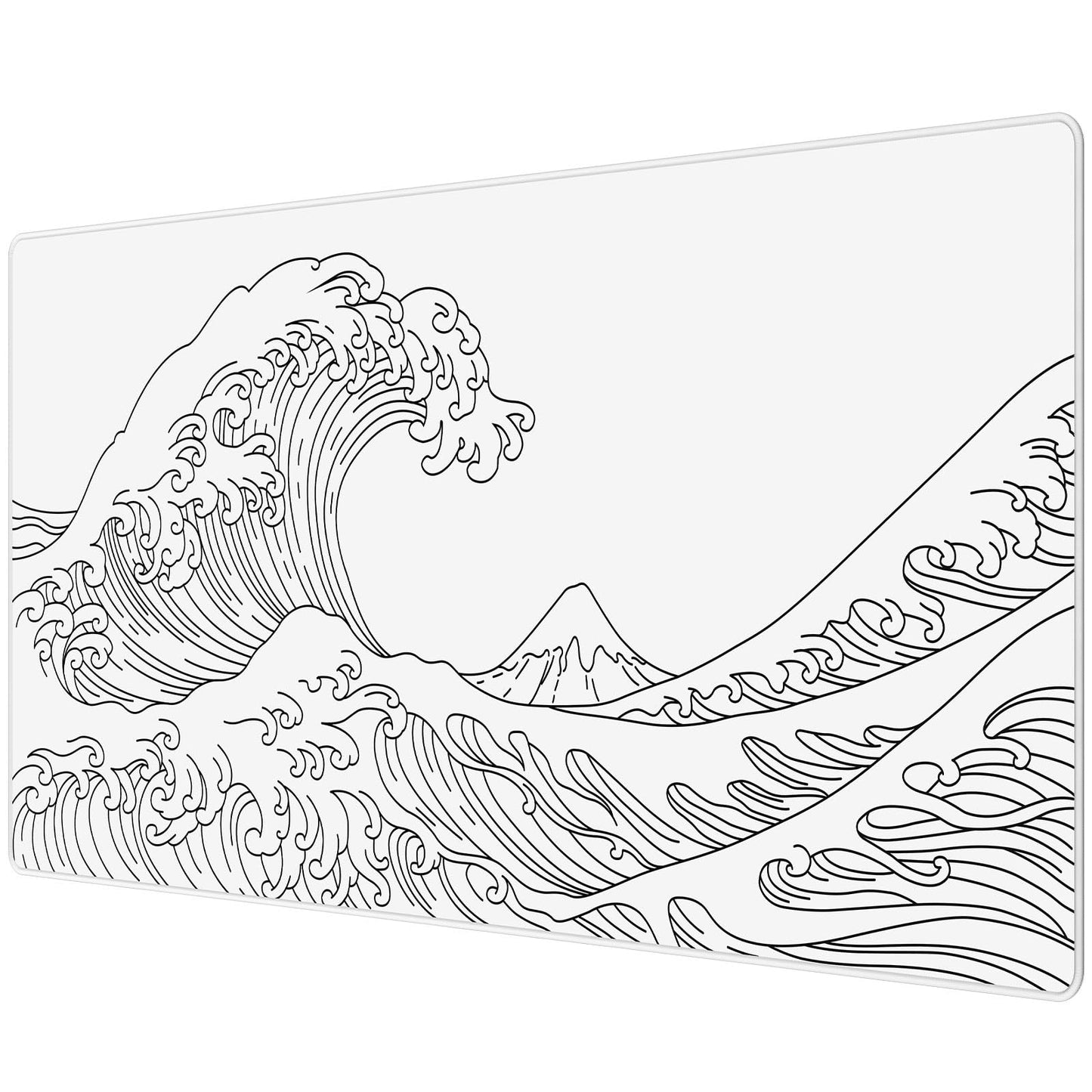 JIALONG Mouse Pad Large Gaming Desk Mat Extended Mousepad with Personalized Design Keyboard Pad for Laptop, Computer and PC - 35.4 x 15.7 inches Black World Map