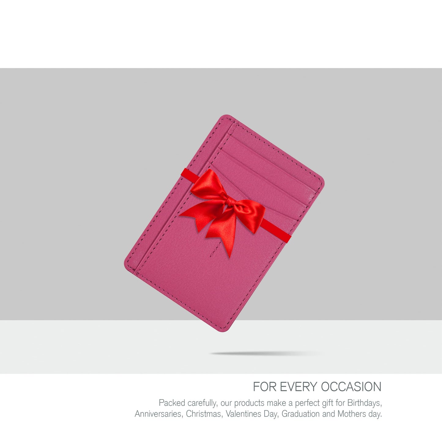 Leather Minimalist Wallet for Men & Women RFID Front Pocket Leather Card Holder Wallets