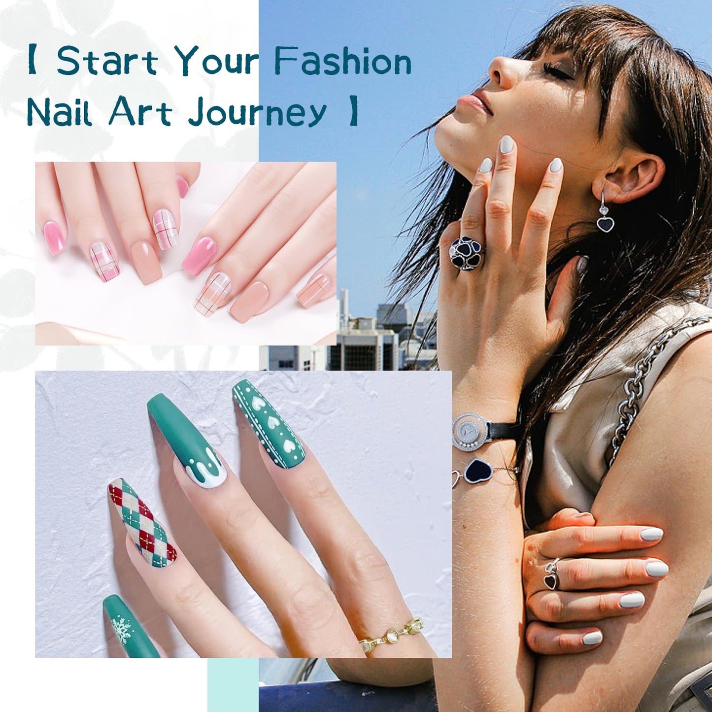 JODSONE 23 PCS Gel Nail Polish Kit with U V Light Popular Color with Durable Base Coat Matte Glossy Top Coat
