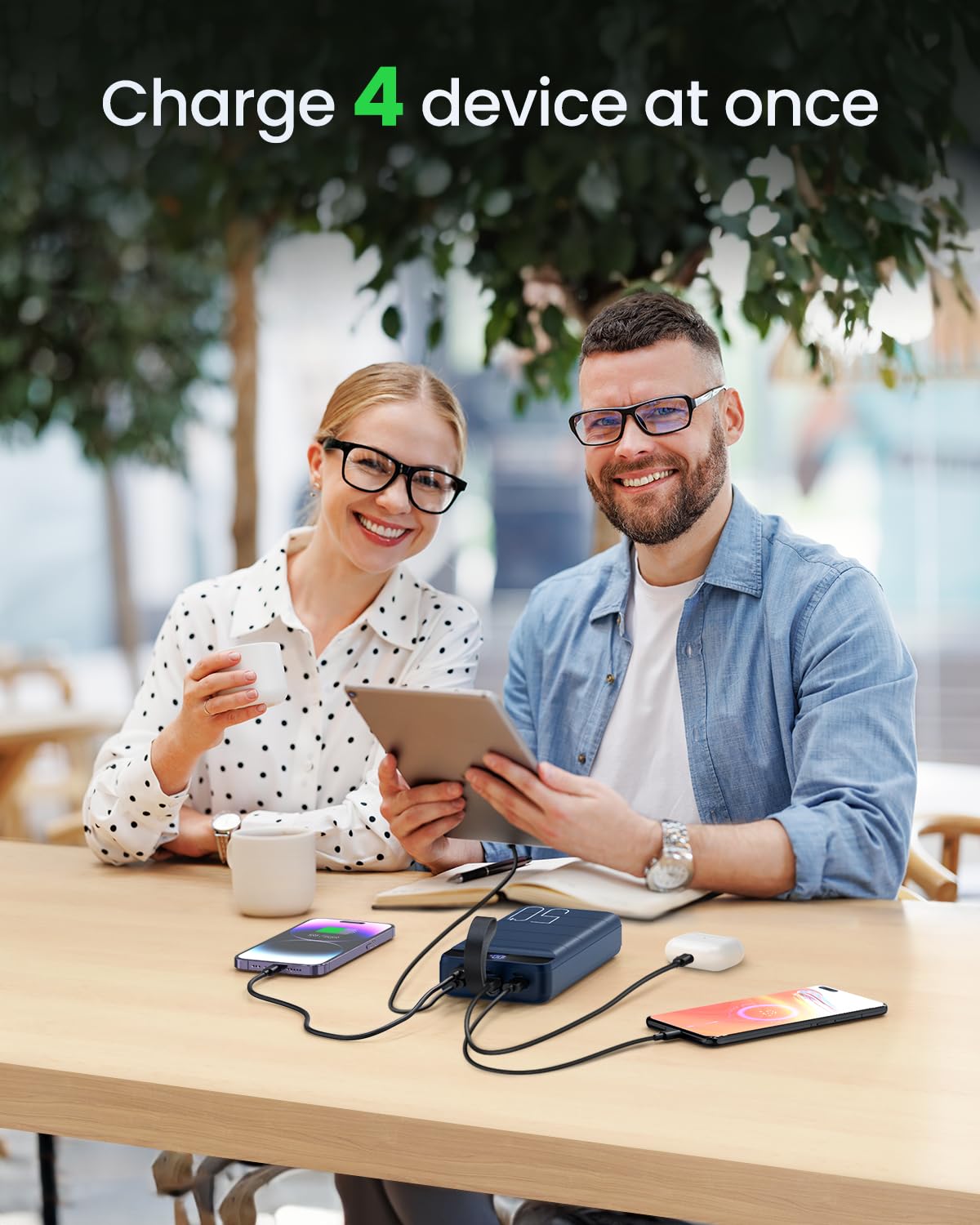 Power Bank Fast Charging 50000mAh - 22.5W Portable Charger USB C Quick Charge with 4 Outputs & 3 Inputs LED Display Huge Capacity External Battery Pack for iPhone, Samsung, iPad etc