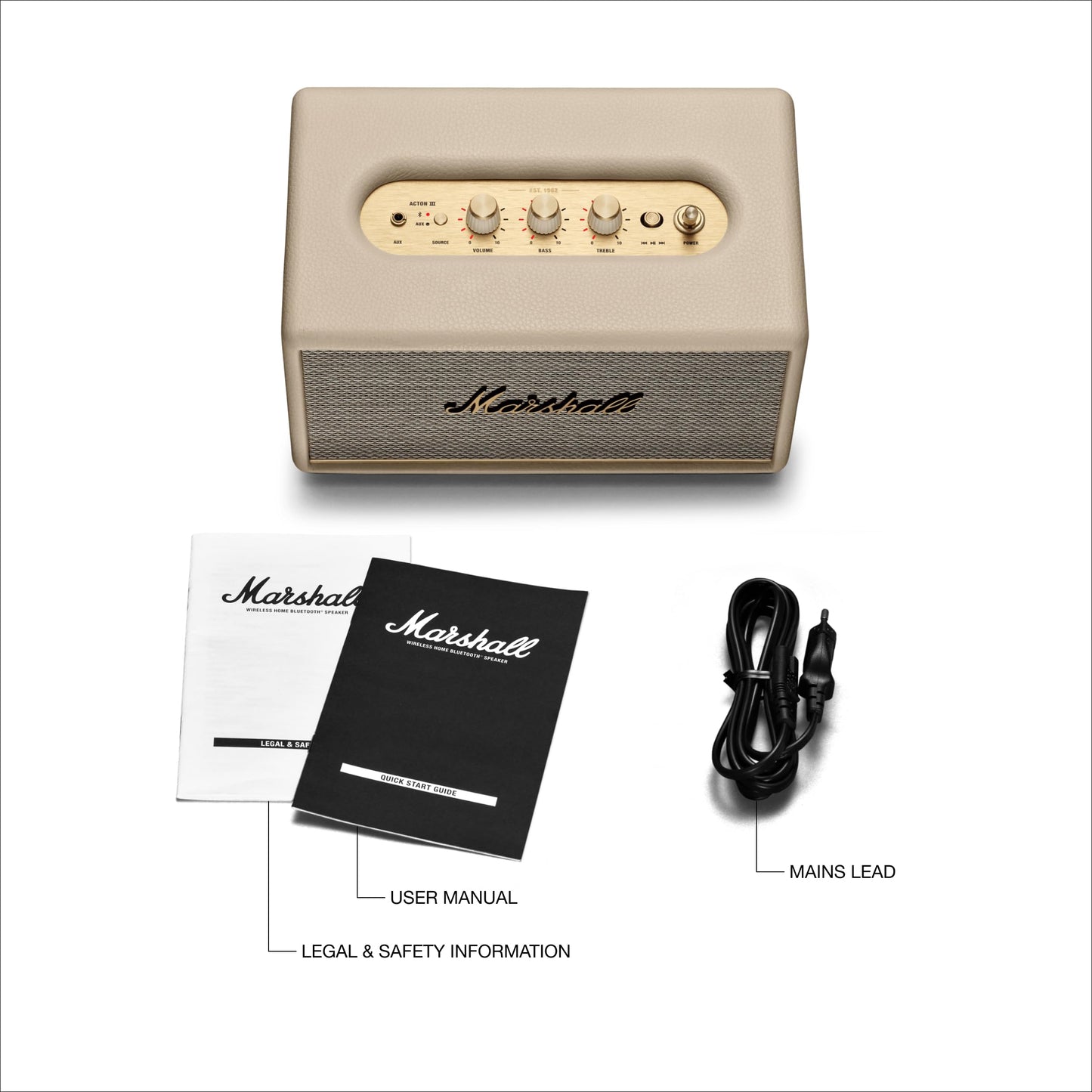Marshall Acton III Bluetooth Home Speaker, Black