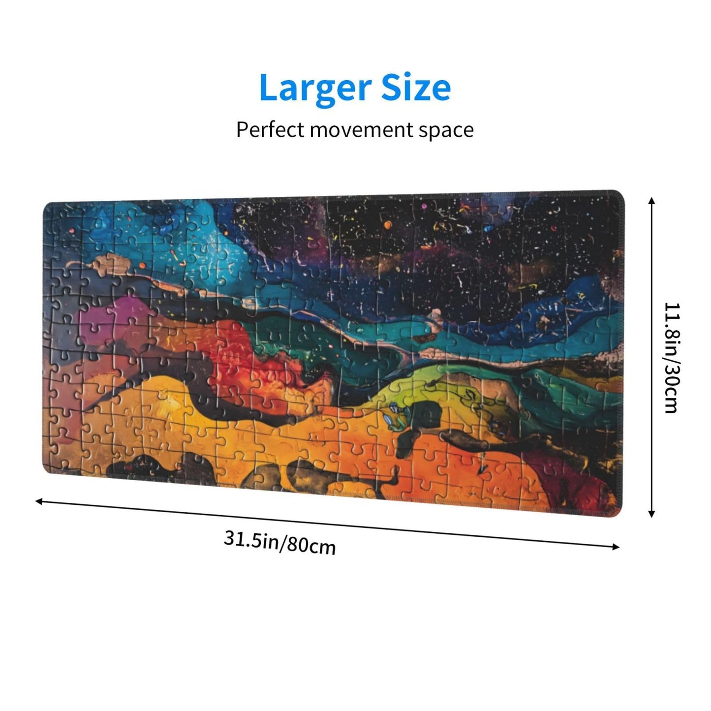 Japanese Mouse Pad, Large Japanese Desk Mat, XL Anime Gaming Keyboard Mat, Non-Slip Rubber Base, Big Extended Desk Protector for Home Office, 31.5”x11.8”
