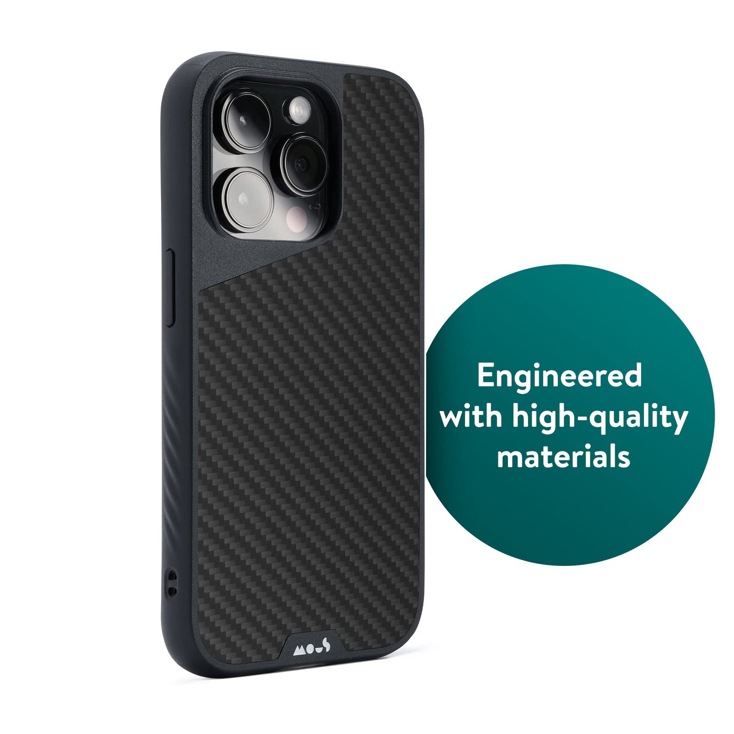 Mous - Case for iPhone 14 - Black Leather - Limitless 5.0 - Protective iPhone 14 Case MagSafe Compatible - Shockproof Phone Cover