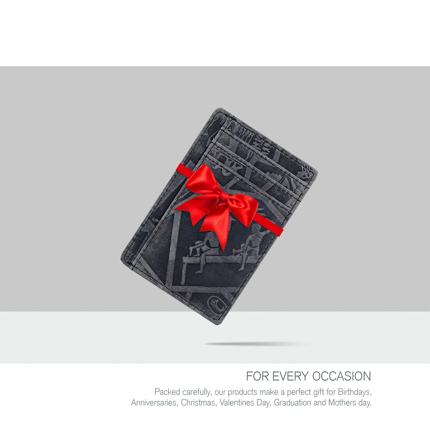 Leather Minimalist Wallet for Men & Women RFID Front Pocket Leather Card Holder Wallets