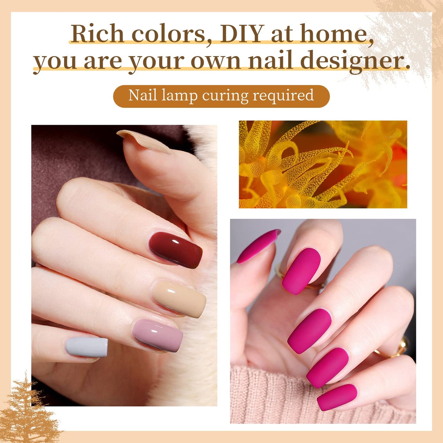 JODSONE 23 PCS Gel Nail Polish Kit with U V Light Popular Color with Durable Base Coat Matte Glossy Top Coat