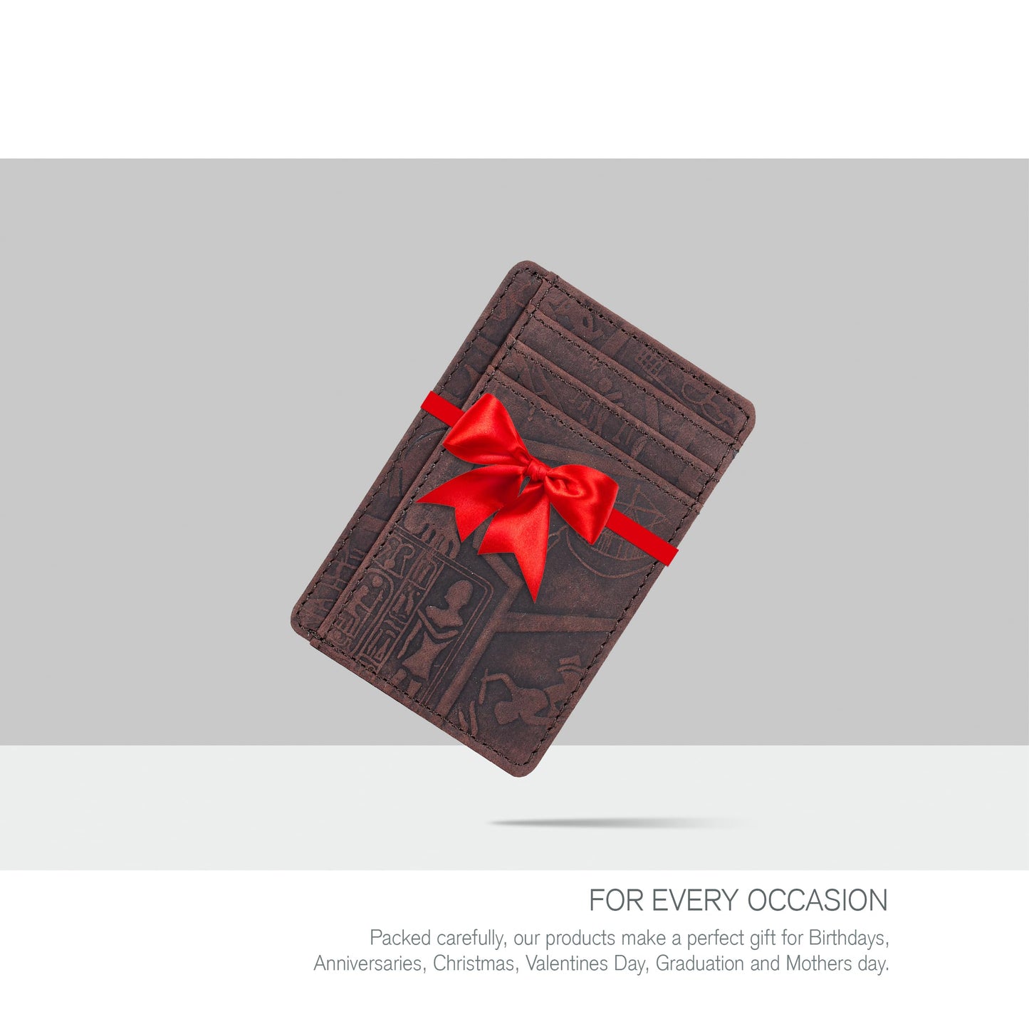 Leather Minimalist Wallet for Men & Women RFID Front Pocket Leather Card Holder Wallets