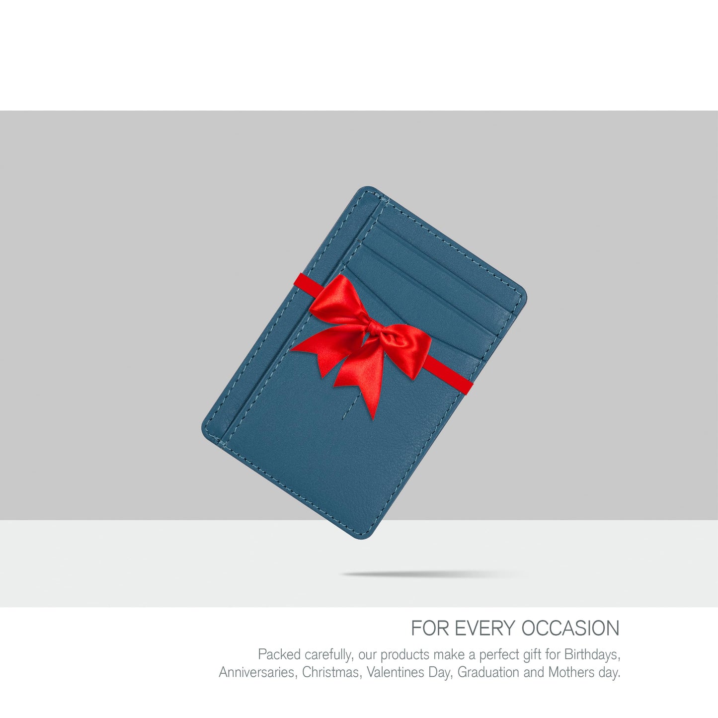 Leather Minimalist Wallet for Men & Women RFID Front Pocket Leather Card Holder Wallets