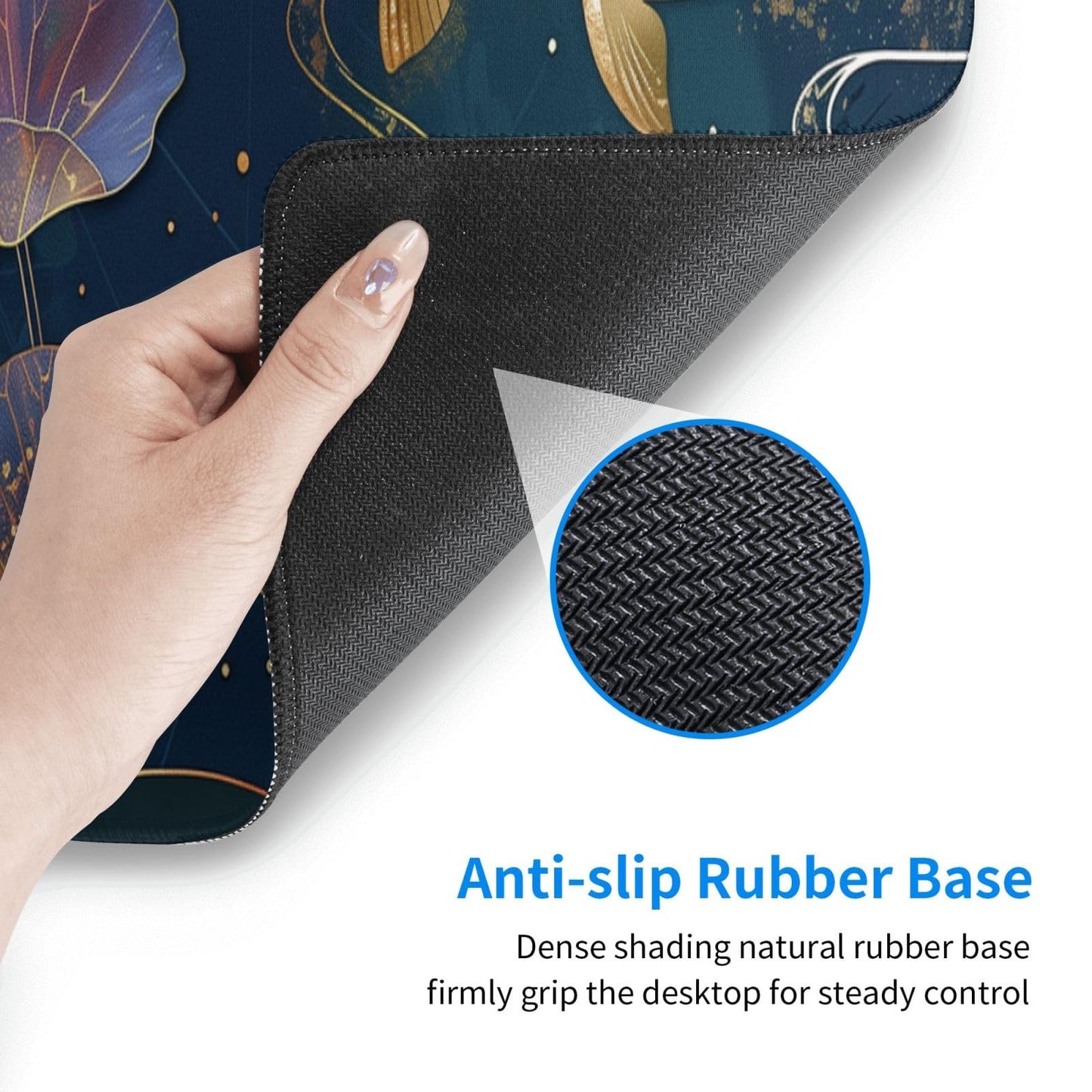 Japanese Mouse Pad, Large Japanese Desk Mat, XL Anime Gaming Keyboard Mat, Non-Slip Rubber Base, Big Extended Desk Protector for Home Office, 31.5”x11.8”