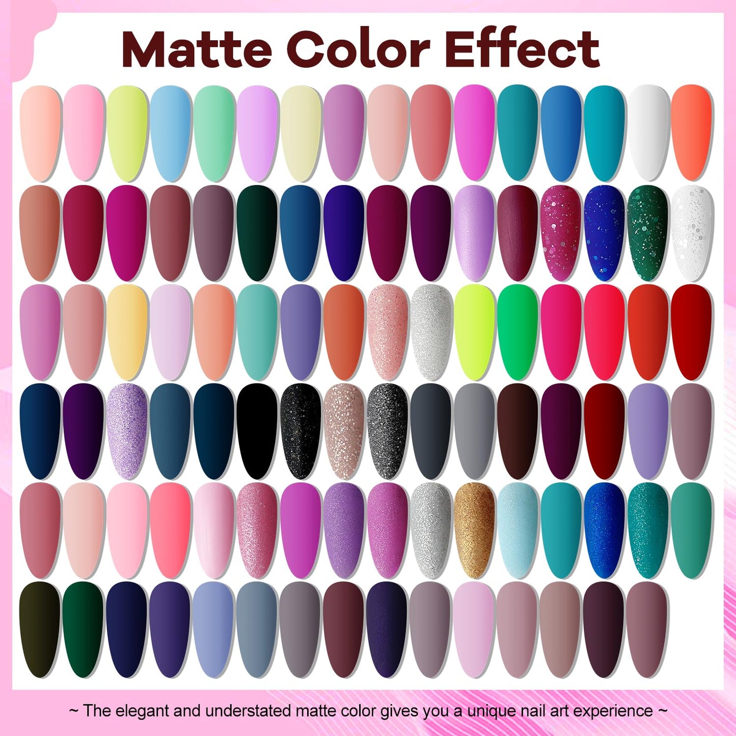 JODSONE 23 PCS Gel Nail Polish Kit with U V Light Popular Color with Durable Base Coat Matte Glossy Top Coat