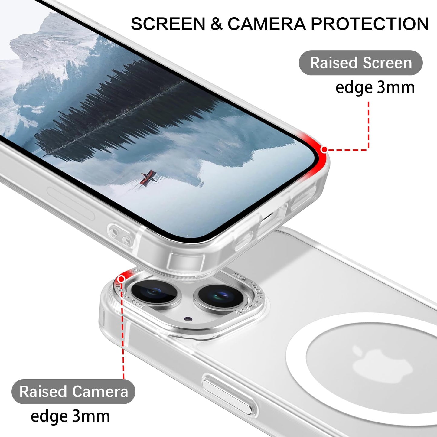 BENTOBEN Magnetic for iPhone 13 Case & iPhone 14 Case [Compatible with Magsafe] Translucent Matte Phone Case iPhone 13/14 Slim Fit Shockproof Women Men Protective Cover for iPhone 13/14 6.1", Hot Pink