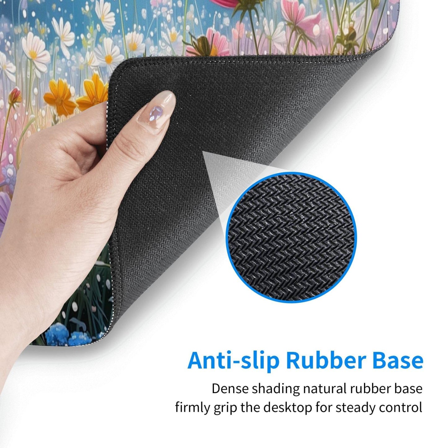 Japanese Mouse Pad, Large Japanese Desk Mat, XL Anime Gaming Keyboard Mat, Non-Slip Rubber Base, Big Extended Desk Protector for Home Office, 31.5”x11.8”