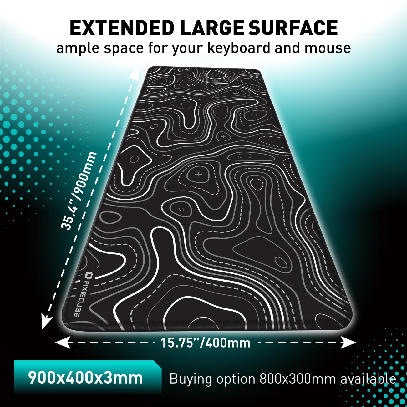 Excel Shortcut Keys Mouse Pad - Extended Large XL Cheat Sheet Gaming Mousepad | PC Office Spreadsheet Keyboard Mat | Non-Slip Stitched Edge