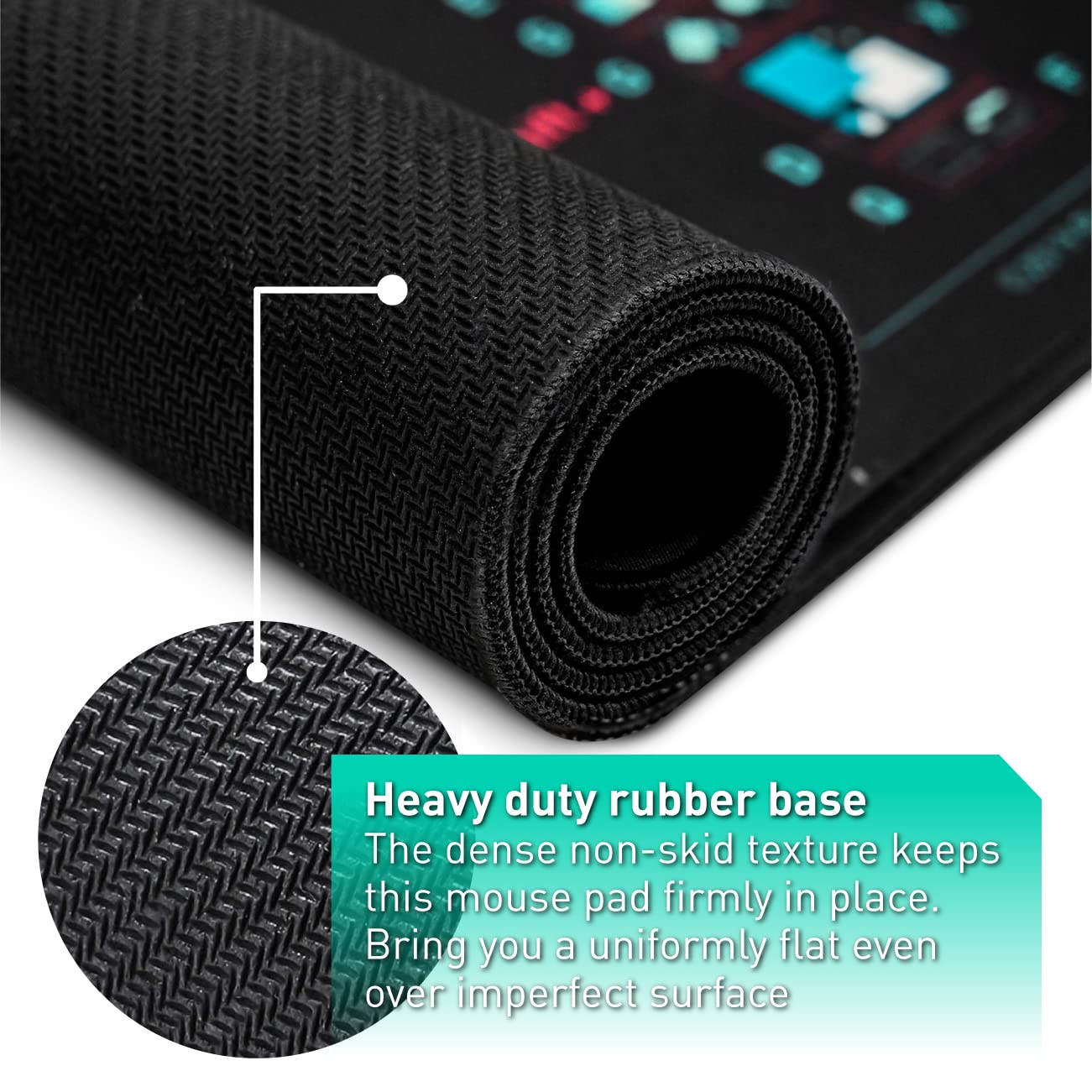 Excel Shortcut Keys Mouse Pad - Extended Large XL Cheat Sheet Gaming Mousepad | PC Office Spreadsheet Keyboard Mat | Non-Slip Stitched Edge