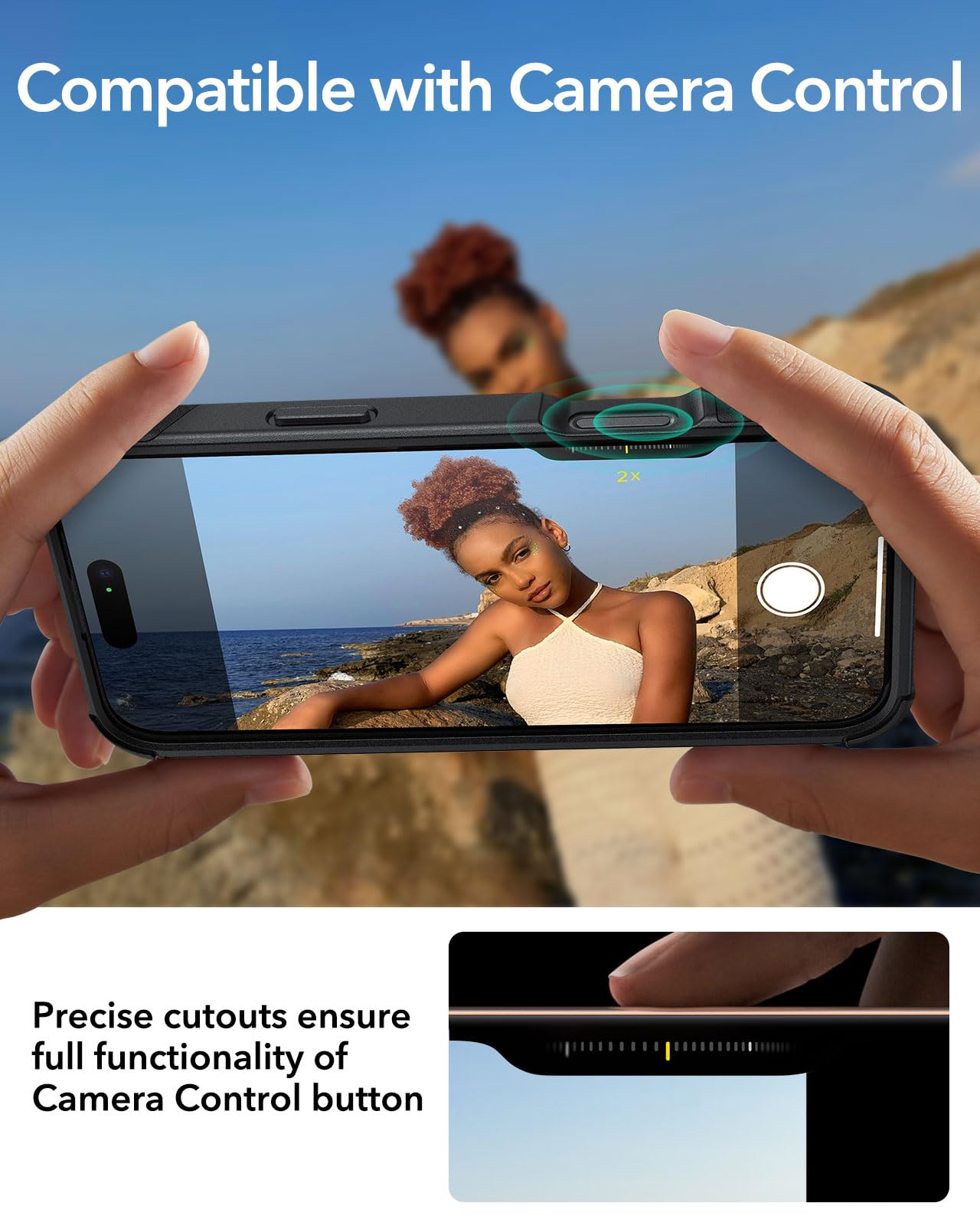 ESR Air Armor Case, Compatible with iPhone 13 Pro Max Case, Military-Grade Drop Protection, Shock-Absorbing Corners, Yellowing-Resistant Hard Back, Scratch Resistant, Clear