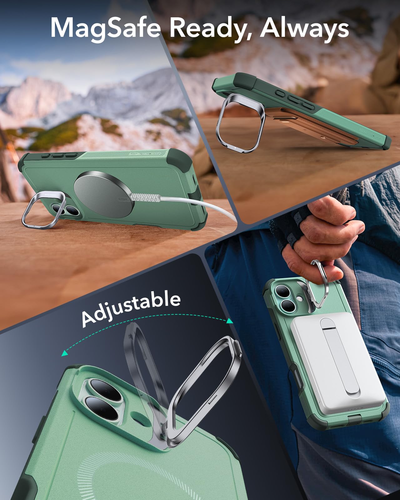 ESR Air Armor Case, Compatible with iPhone 13 Pro Max Case, Military-Grade Drop Protection, Shock-Absorbing Corners, Yellowing-Resistant Hard Back, Scratch Resistant, Clear